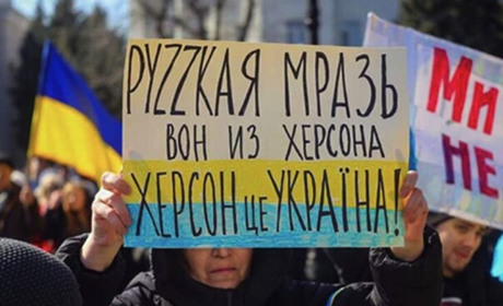 У Генічеську поширюють фейкові відео щодо “радості” жителів через проведення псевдореферендуму
