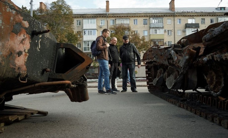 У Полтаві проходить виставка російської техніки, знищеної на території Великобудищанської громади