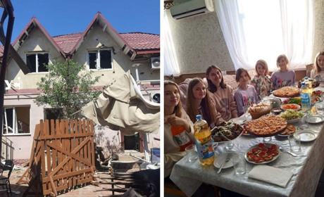 Мати із п'ятьма дітьми з села Дачне відбудовують дім після ракетного удару. Фото, відео