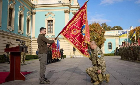 Черкаська 118 окрема бригада ТрО отримала Бойовий прапор