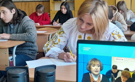 Педагоги та учні з Кагарлицької громади взяли участь у Всеукраїнському диктанті Національної єдності