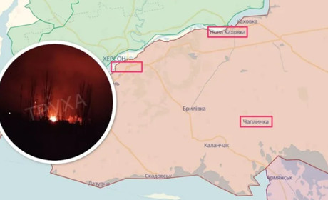 Нічні прильоти в Олешки, Чаплинку, Нову Каховку