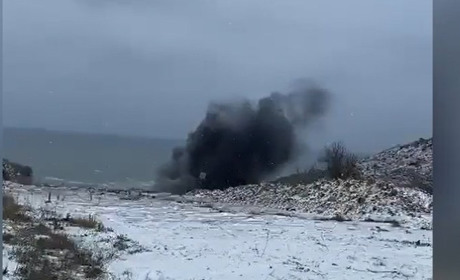 На узбережжі Одеської області знищили морську міну, яку винесло штормом