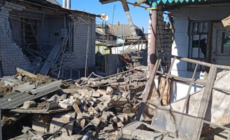 Наслідки останніх прильотів по Новій Каховці