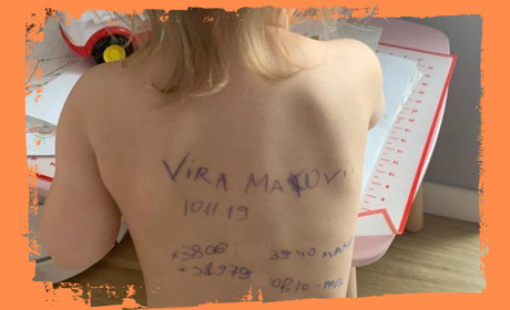 Рік тому я писала на доньці її ім’я. Евакуація і життя зараз дівчинки з написами на спині