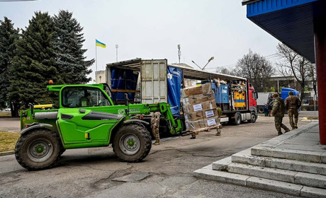 До Кагарлика прибув гуманітарний вантаж із французького Лібурна