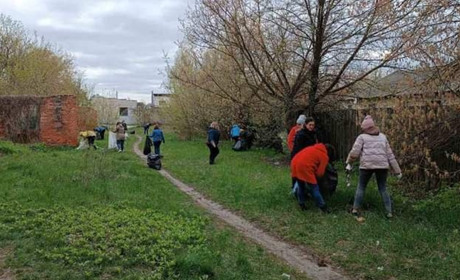 Прибрали та облагородили територію: у тростянецькій школі №4 провели толоку