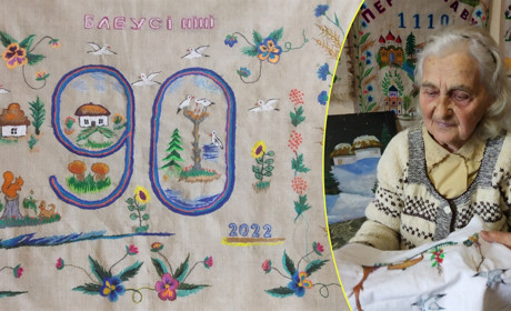 Ніна Лазенко: «Поки вишивала рушник до свого 90-річчя, все життя пригадала»