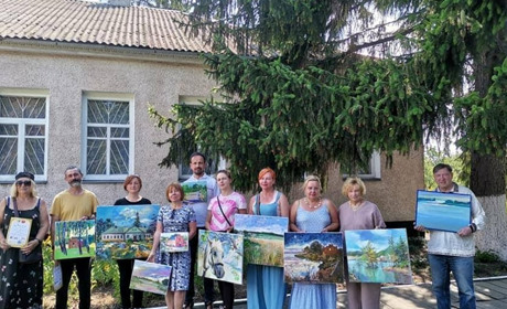 Фастівська мисткиня Тамара Гоптарєва взяла участь у пленері «Романівська Січ»