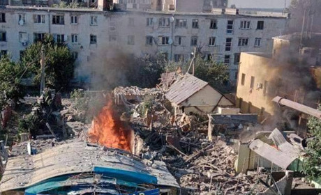 В Олешках знищено будинок колаборанта