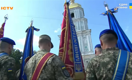 Під час урочистої частини відзначення Дня Незалежності у Києві відзначено шосткинских захисників