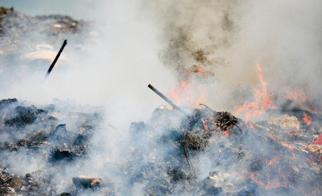 У Сарненському районі двічі за добу горіли смітники