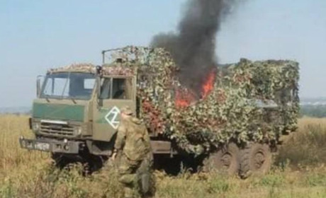 Неподалік Сватового у окупантів знову палає. ЗСУ знищили російський КАМАЗ