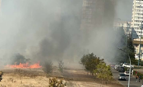 У середмісті Южного горить поле (ФОТО, ВІДЕО)