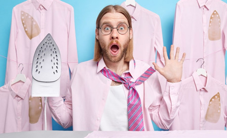 Как избавиться от следов от утюга на одежде?