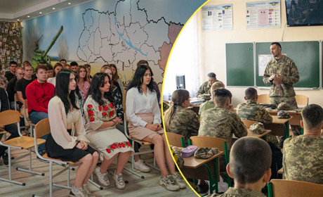 «Дякуємо за наш захист»: на Київщині провели уроки мужності до Дня захисників і захисниць України