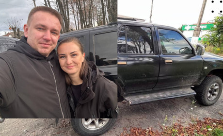 У сусідньому Ямполі дружина загиблого правоохоронця передала автомобіль чоловіка на фронт