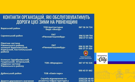 Хто у Вараському районі відповідальний за обслуговування доріг цієї зими?