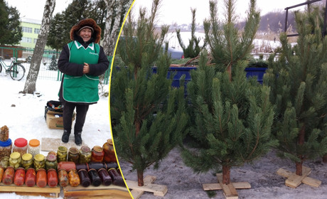 На базарі в Переяславі продавали ялинки, морожені ягоди та різносоли домашнього виробництва