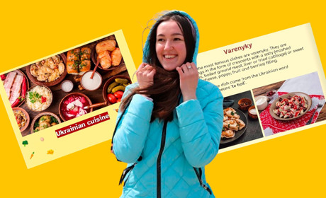 Яна Харченко із Рашівки створила інтерактивну книгу англійською мовою про українську кухню