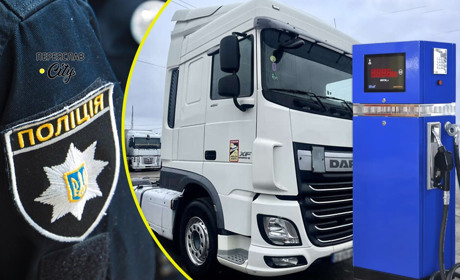 На Переяславщині водій тягача DAF в’їхав у колонку для заправки палива на АЗС: хроніка поліції