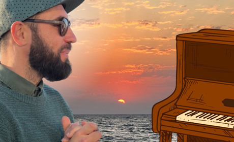 Символ одеських світанків: піаніст Ігор Янчук грає на березі моря
