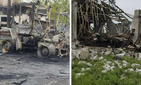 Ворожий дрон поцілив у фермерське господарство на Одещині: без жертв, постраждала техніка, будівлі