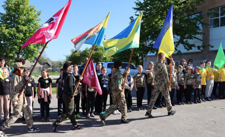 У Фастівському ліцеї № 7 пройшли змагання військово-патріотичної гри "Сокіл" ("Джура")