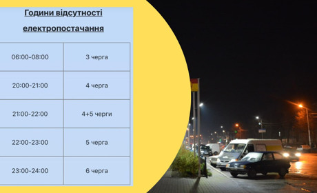 17 травня будуть діяти нові графіки погодинних відключень