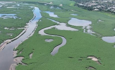 ​​​​​​​Як змінилася територія Каховського водосховища на Нікопольщині за рік після підриву