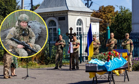 Через понад рік після загибелі в Глухові поховали військового Олексія Руденка
