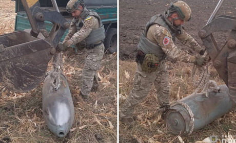 На Сумщині вибухотехніки поліції знешкодили чергову ФАБ-500, яка впала на полі