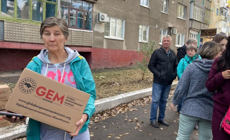 Переселенці з Торецької громади у Дружківці отримали продуктову допомогу