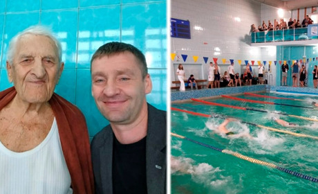 100-річний плавець із Вознесенська встановив 3 світові рекорди на чемпіонаті України з плавання