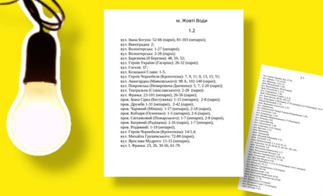 У Жовтих Водах вводяться нові графіки стабілізаційних відключень. Що змінилося?