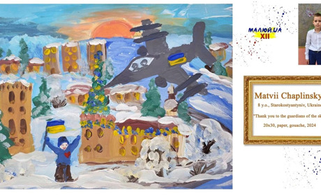 Художню роботу юного старокостянтинівця можна побачити у у Центральному парку Києва