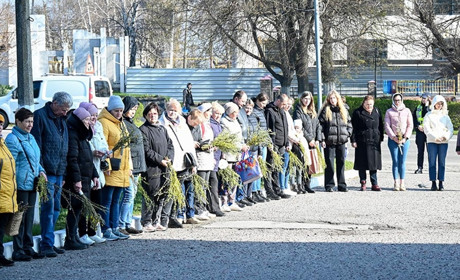 На спогад входу Господнього в Єрусалим: у Кагарлику біля МЦКД освячували вербу