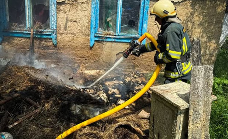 У Великій Снітинці, що на Фастівщині, рятувальники оперативно загасили пожежу