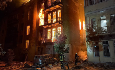 Масована атака на Одесу: пожежі, евакуація, постраждалі серед рятувальників
