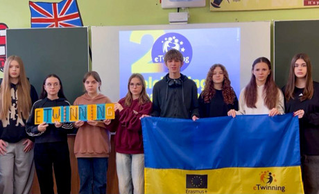 Учні 8-В класу Кагарлицького ліцею №3 – учасники міжнарожного проєкту ЄС eTwinning «SVS»