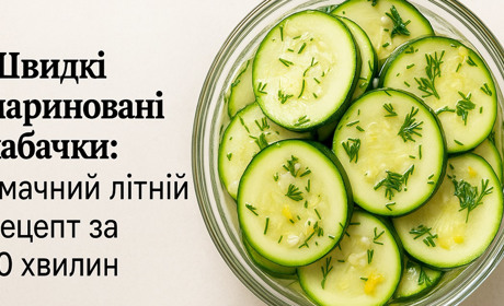 Рецепт дня: швидкі мариновані кабачки за 10 хвилин