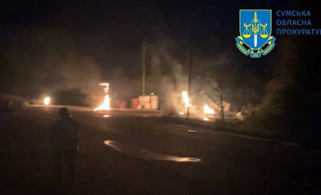 У Путивлі росіяни знищили АЗС: по ній вдарили двічі