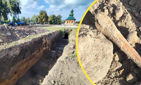 У Переяславі на території колишнього монастиря викопали траншею і вирили людські кістки: що каже мер