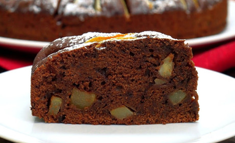 Готуємо сьогодні: шоколадний пиріг з грушами