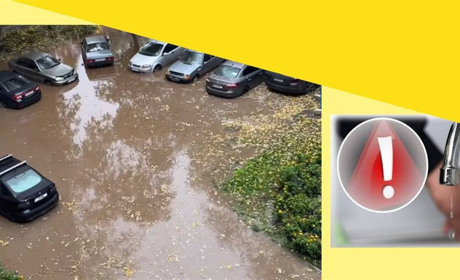 У Жовтих Водах підтопило двір багатоповерхівки на Ярослава Мудрого: у водоканалі пояснили причини