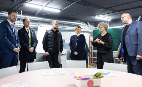 Олена Зеленська відвідала Кагарлик: тут у одному із навчальних закладів відновили масштабне укриття