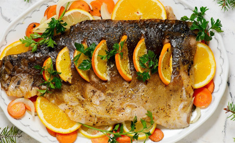 Запечений короп з апельсинами та овочами: покроковий рецепт