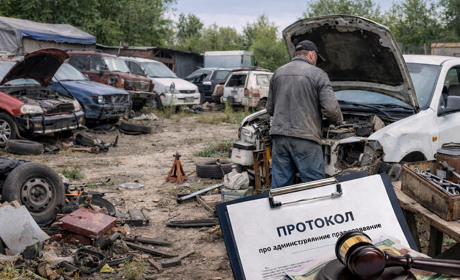 У Гадячі чоловіка повторно оштрафували за захаращення комунальної землі непрацюючими авто