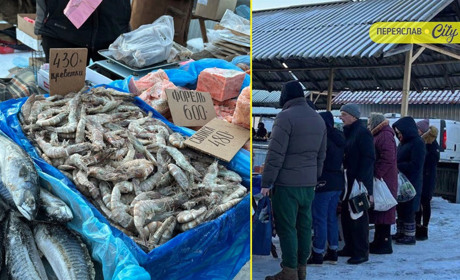 "Я вже покрилася інієм!", казали продавці на базарі у Переяславі, а черги стояли за мороженою рибою