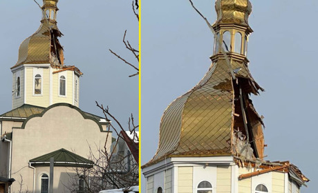 На Бориспільщині пошкоджено церкву під час російської атаки